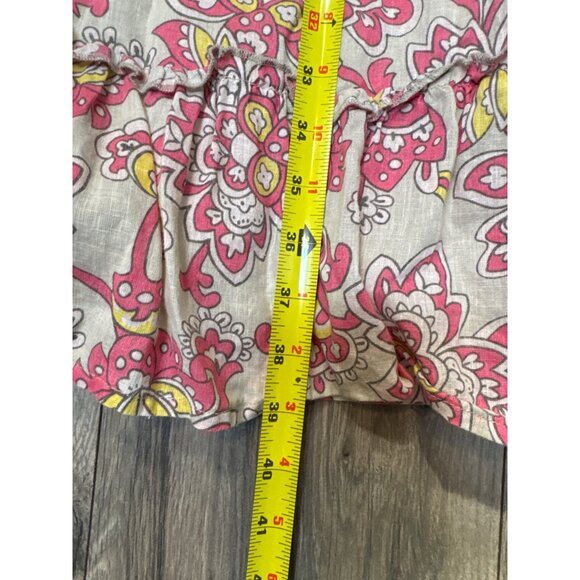 Old Navy Womens V Neck Floral Swing Ruffle Dress L Multicolor Cotton Boho Tiered - Picture 8 of 12